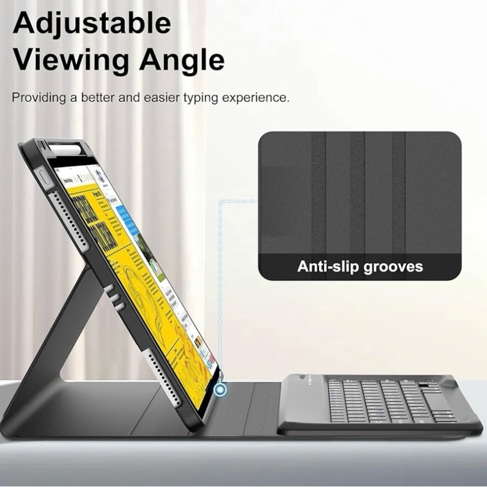 Black iPad 13 Tablet Case with Keyboard - Picture 2 of 6